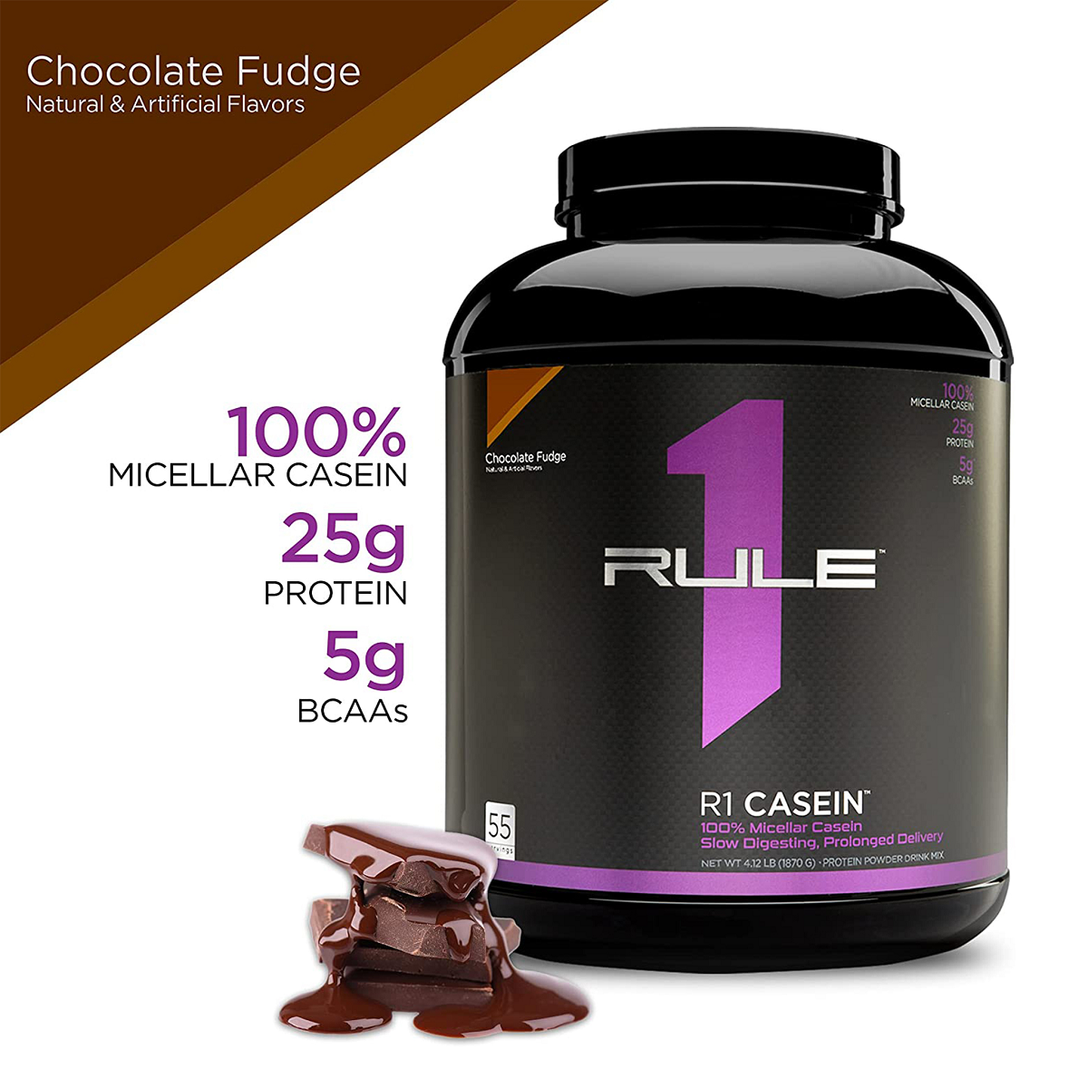 Sữa tăng cơ Rule 1 Casein 55 servings - 1.87kg