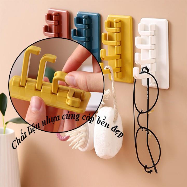 Móc Dán Tường 4 Nhánh Siêu Chắc Xoay 180 Độ Hình Cây Thông