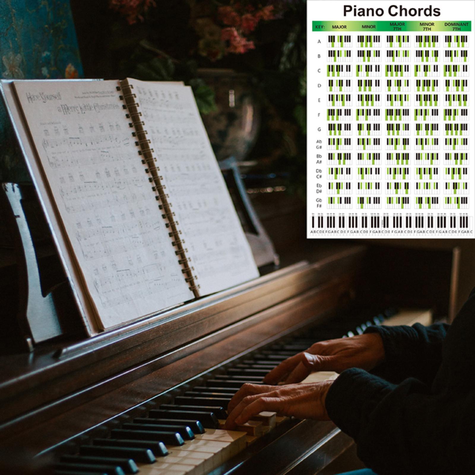Piano Practice Chart Wall Chart Musical Instruments Accessories Piano Keyboard