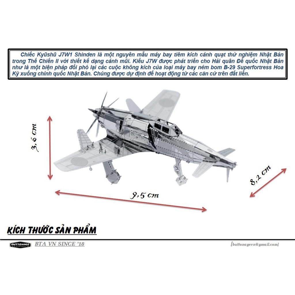 Mô Hình Lắp Ráp 3d Máy bay Tiêm Kích Kyushu J7W Shinden - Nhật