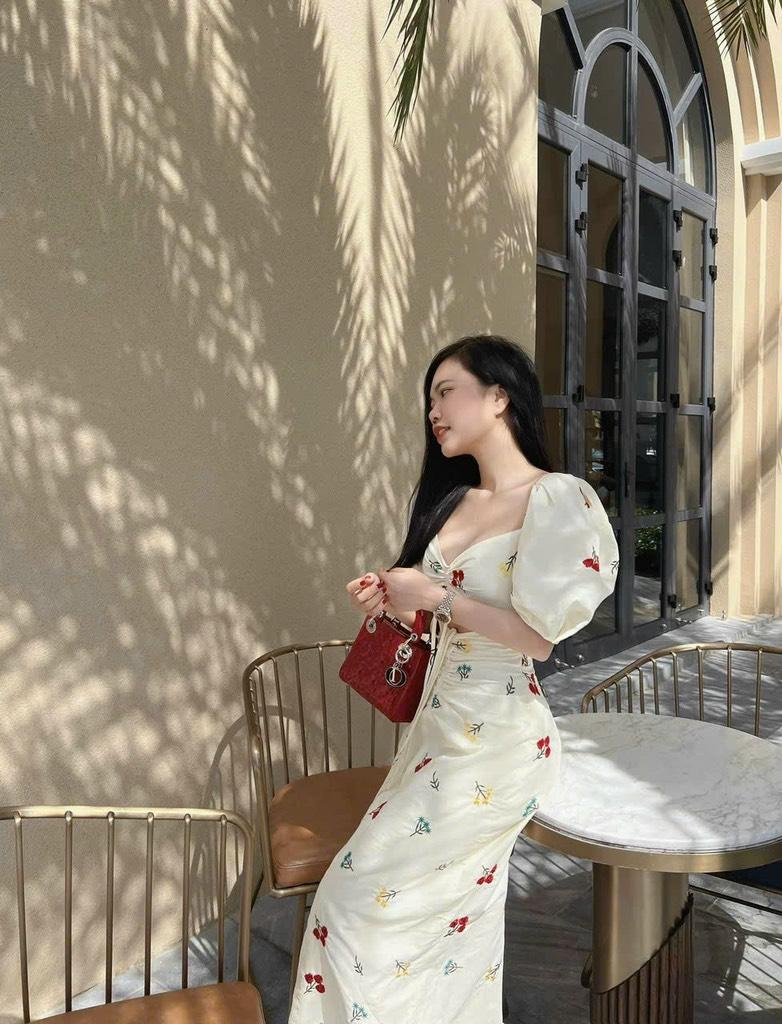 ĐẦM MIDI HOA RÚT NGỰC EO BIGSIZE