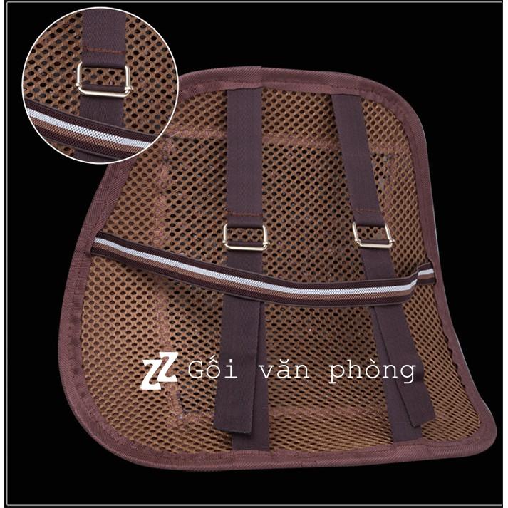 Tấm đệm lưng hạt gỗ ô tô massage BTL-01