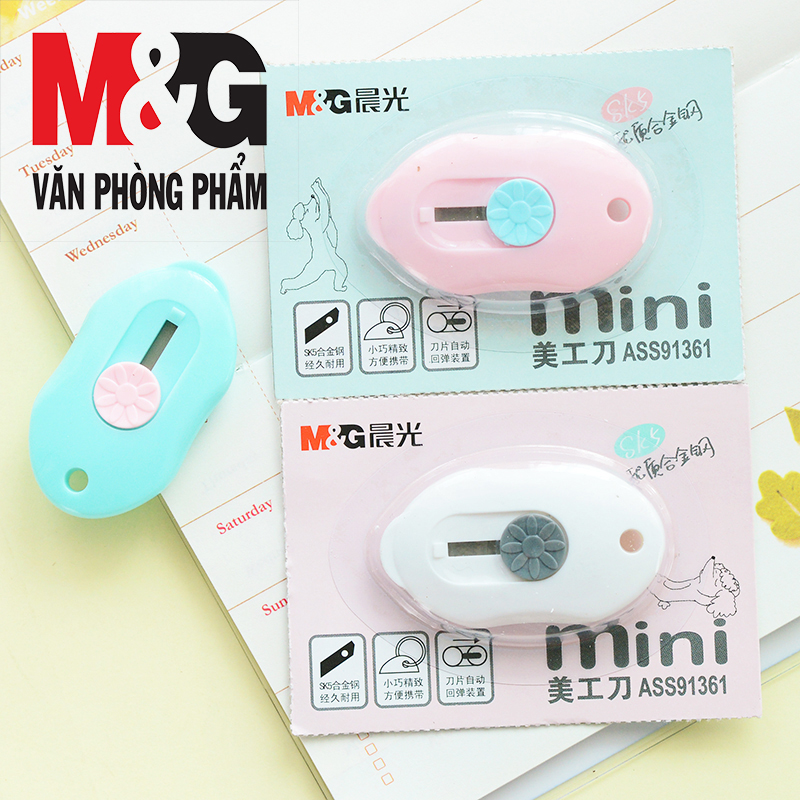 Dao Rọc Giấy Mini M&amp;G ASS91409 - ASS91361 - ASS91410 ( GIAO NGẪU NHIÊN TRONG 3 LOẠI, HÀNG MẤT BAO BÌ )