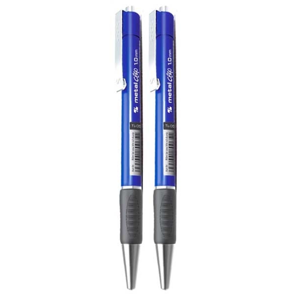 Vỉ 2 Bút Bi Thiên Long TL-036 - 1mm - Mực Xanh