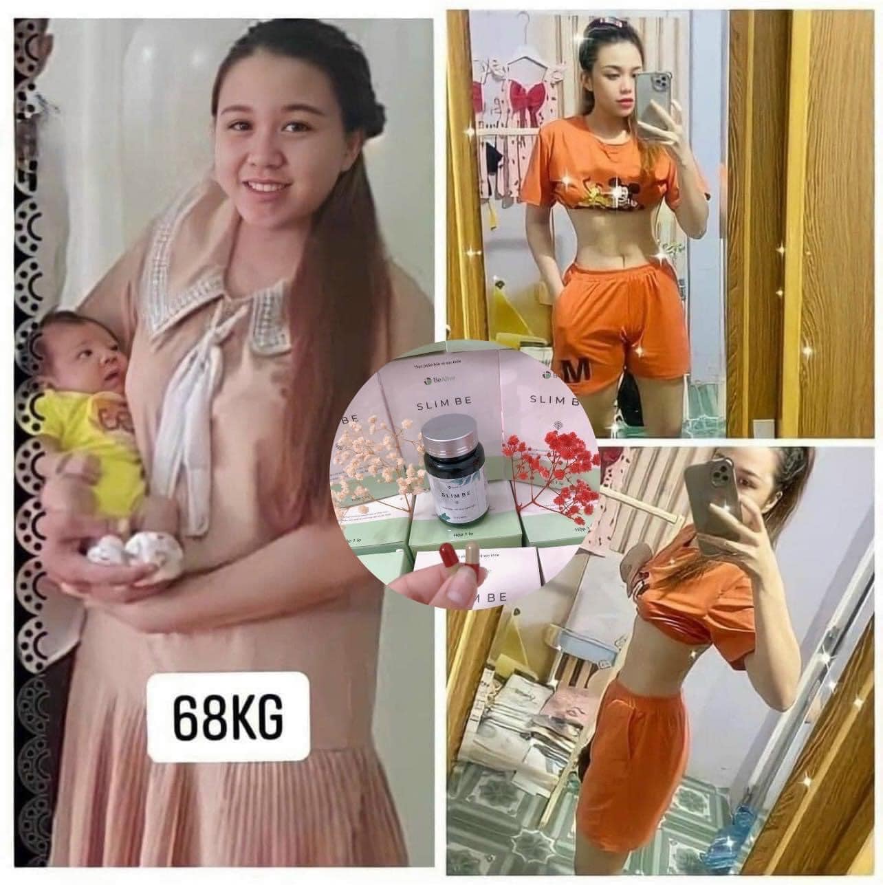SLIM BE DẠNG LỌ 30 viên Chính hãng SLIMBE BEALIVE, chính hãng cam kết hiệu quả giảm 2-3kg/hộp