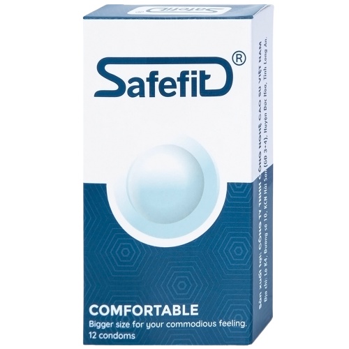 Bao cao su SafeFit Comfortable Size 52 hộp 12 cái