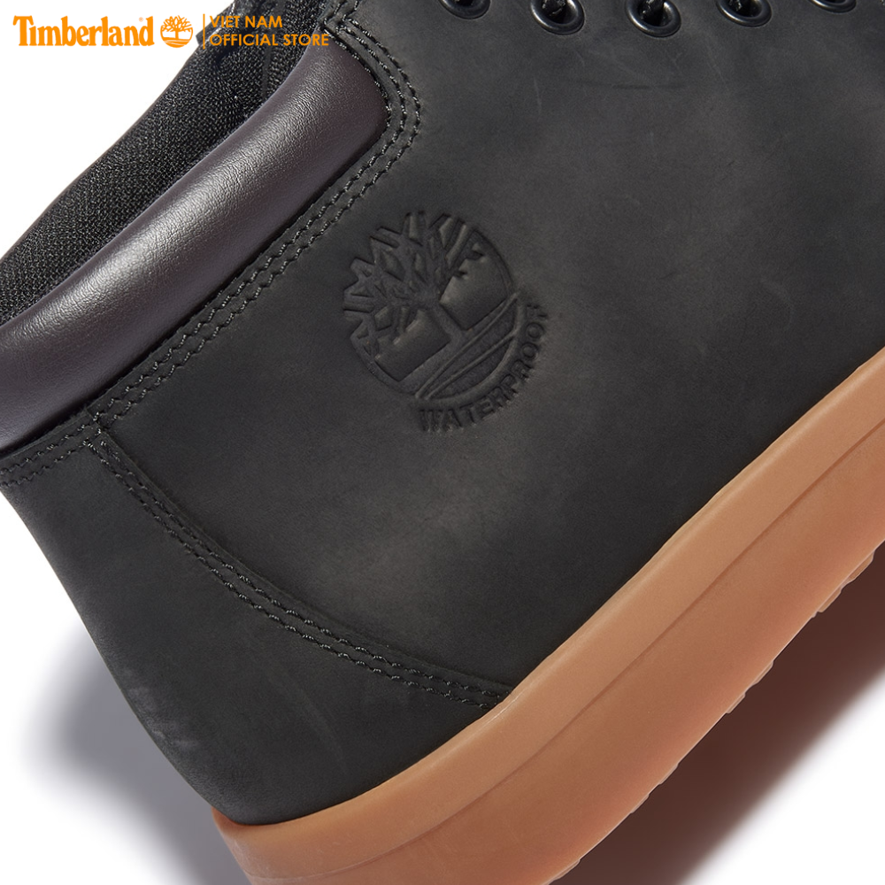 Timberland Giày Nam Boot Cổ Trung Ashwood Park Waterproof Leather Chukka Black Full Grain TB0A2DSN01