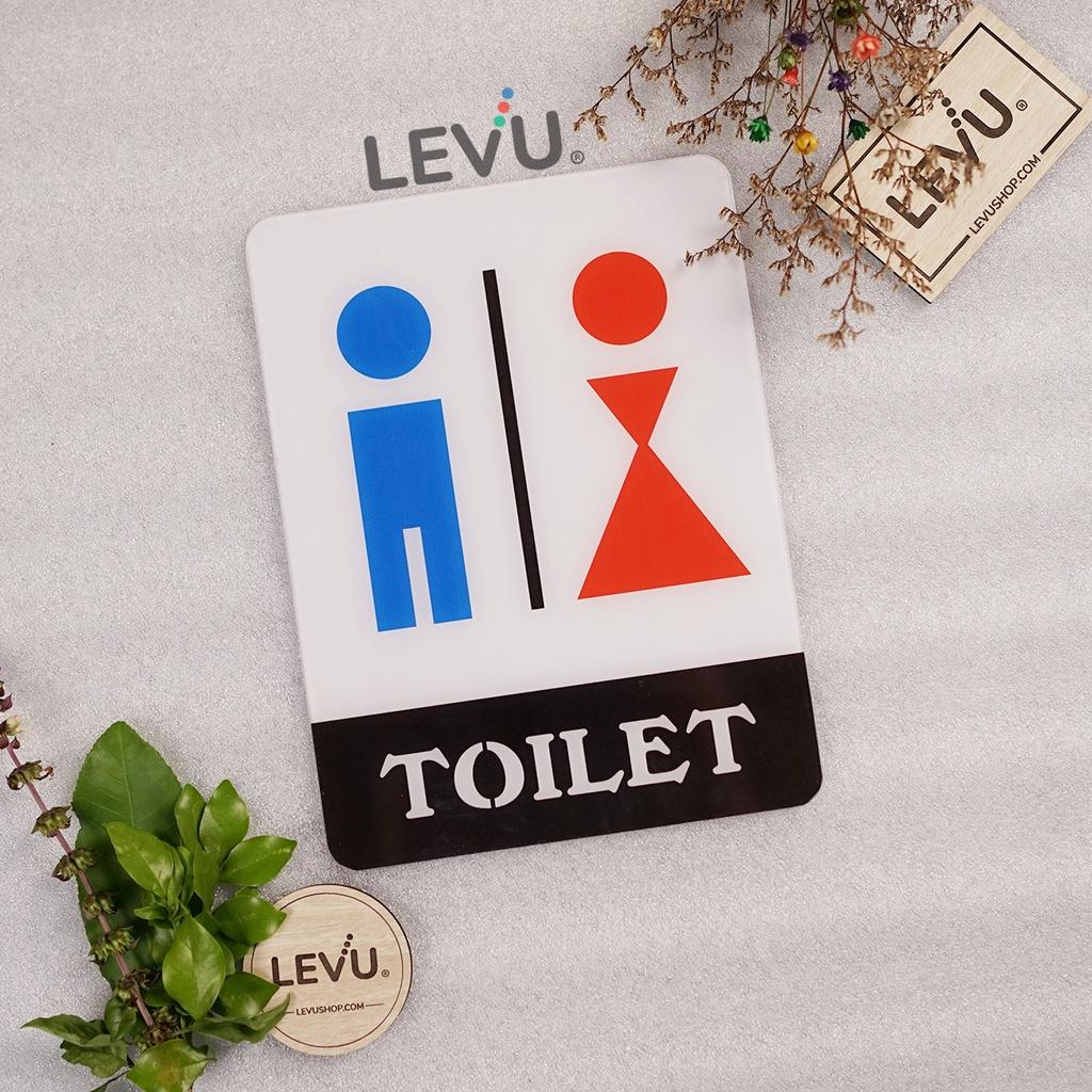 Bảng toilet bằng nhựa mica trang trí cửa quán nhà hàng nhận biết khu vực nhà vệ sinh