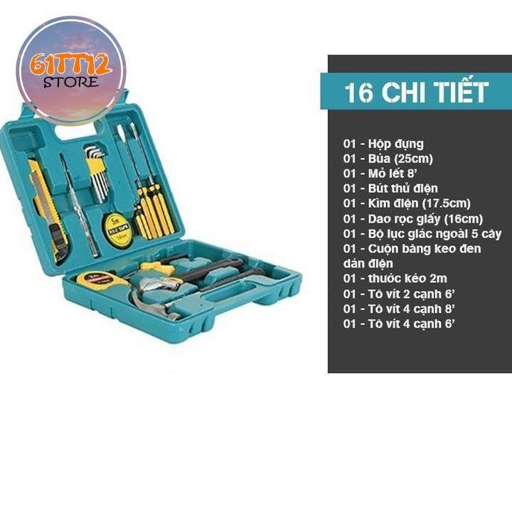 Bộ Dụng Cụ Sửa Chữa Đa Năng - Hộp Dụng Cụ Đồ Nghề 16 Món