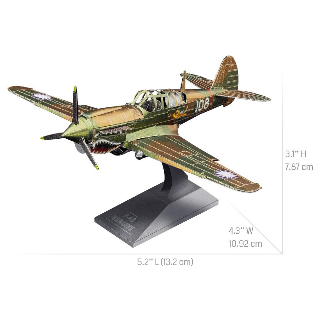 Mô hình lắp ráp 3d kim loại máy bay P-40 Warhawk