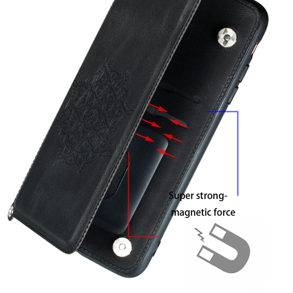 Ốp lưng điện thoại dạng ví da có ngăn đựng thẻ dành cho iPhone 12 Pro Max 12 Mini