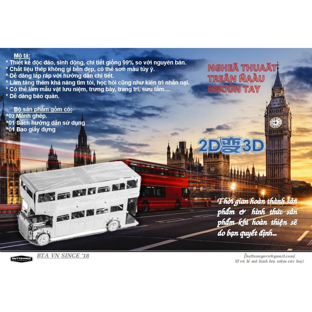 Mô Hình Lắp Ráp 3d Xe Bus 2 tầng - Luân Đôn