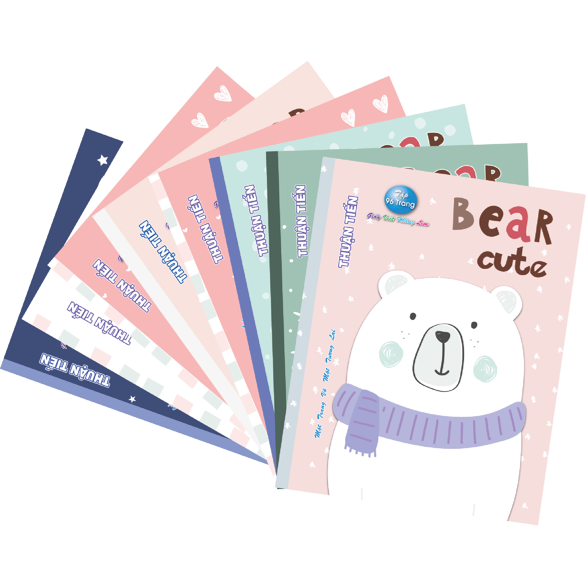 Lốc 10 Quyển Tập Bear Cute- 4 Ôly- 5 Ôly (96 Trang)  -mẫu ngẫu nhiên