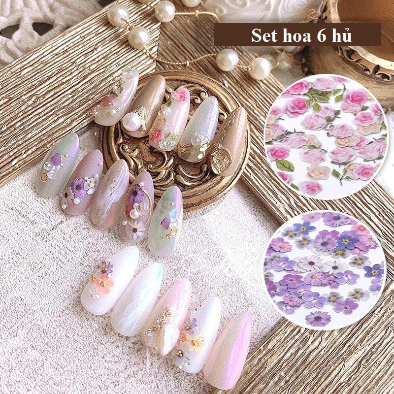 Set 6 Hủ Hoa Gỗ Đắp Ẩn