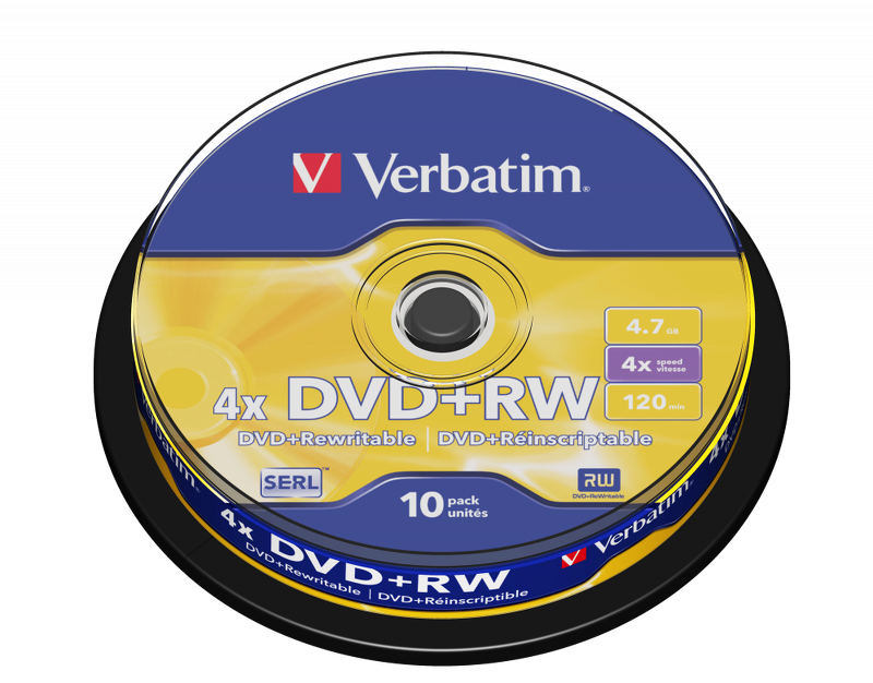Đĩa Verbatim DVD+R 4.7 16X 10pk Spindle (43498)- Hàng Chính Hãng