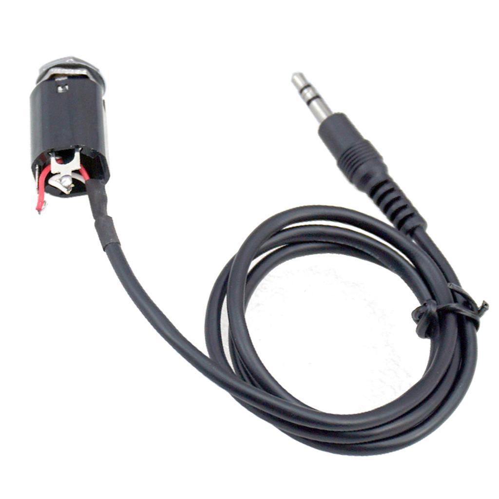 1x Acoustic Guitar Piezo Pickup EQ Cable with 3.5mm Plug 6.35mm Socket