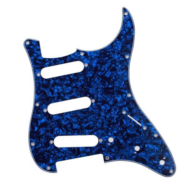 Blue Pearl Pickguard 3 Ply 11 Hole For Strat Guitar SSS