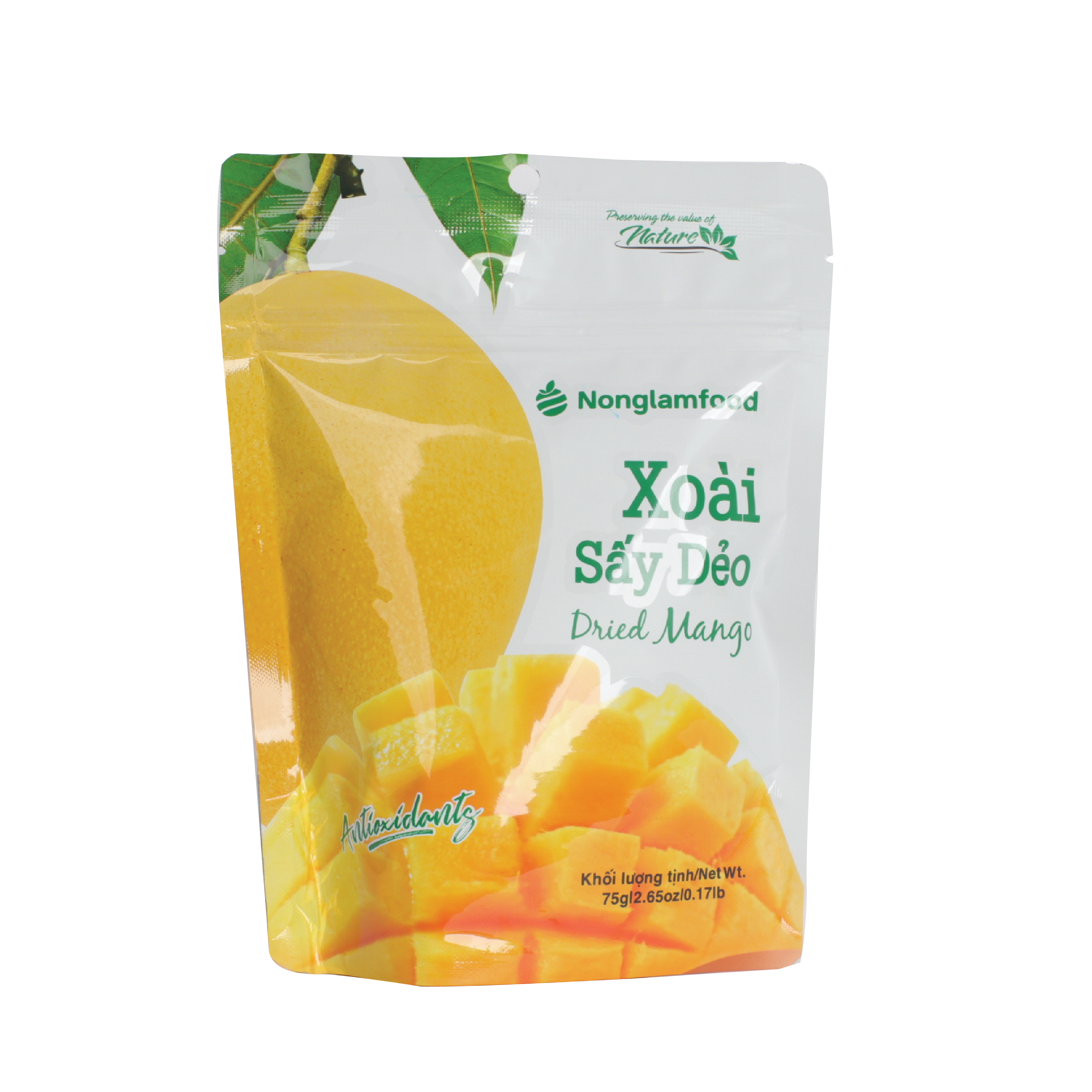 Combo 10 túi xoài sấy dẻo Nonglamfood 75g | Ngon chuẩn dưỡng chất | Giàu vitamin, chất xơ