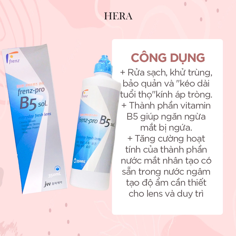 Nước Ngâm Kính Áp Tròng Frenzpro B5 Nước Rửa Lens Hàn Quốc - Hera Lens