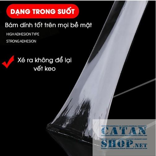 ️️1 cuộn băng keo 2 mặt trong suốt chất liệu silicon Nano siêu dính dài 3 mét Keo dán nano 2 mặt GD337-KeoNano
