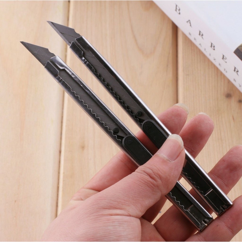 Combo 20 dao rọc giấy kim loại - Dao rọc giấy, dao cắt giấy 30 độ chống gỉ và chịu lực cao