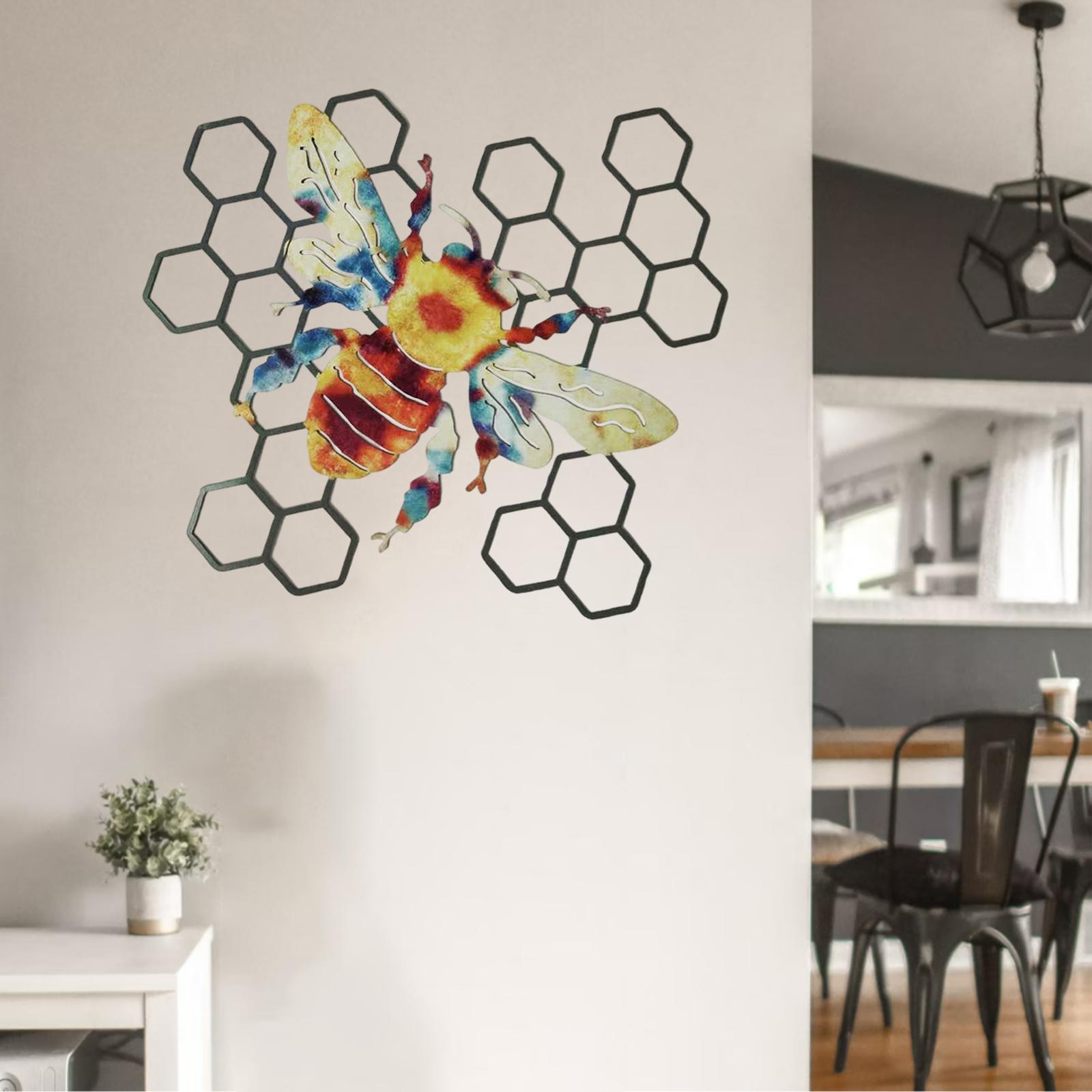 2x Bee  Garden Decor Iron Silhouettes Tree Ornament Art Decor