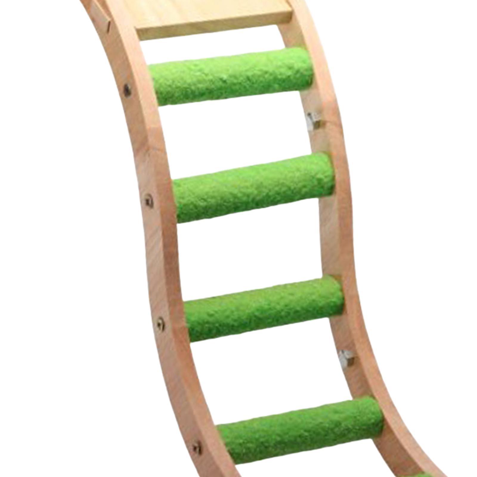 Wooden Bird Ladder Pet Parrot Climbing Bridge  for Parakeets, Conures, Macaws, Lovebirds Accessories Bird Chew Toys