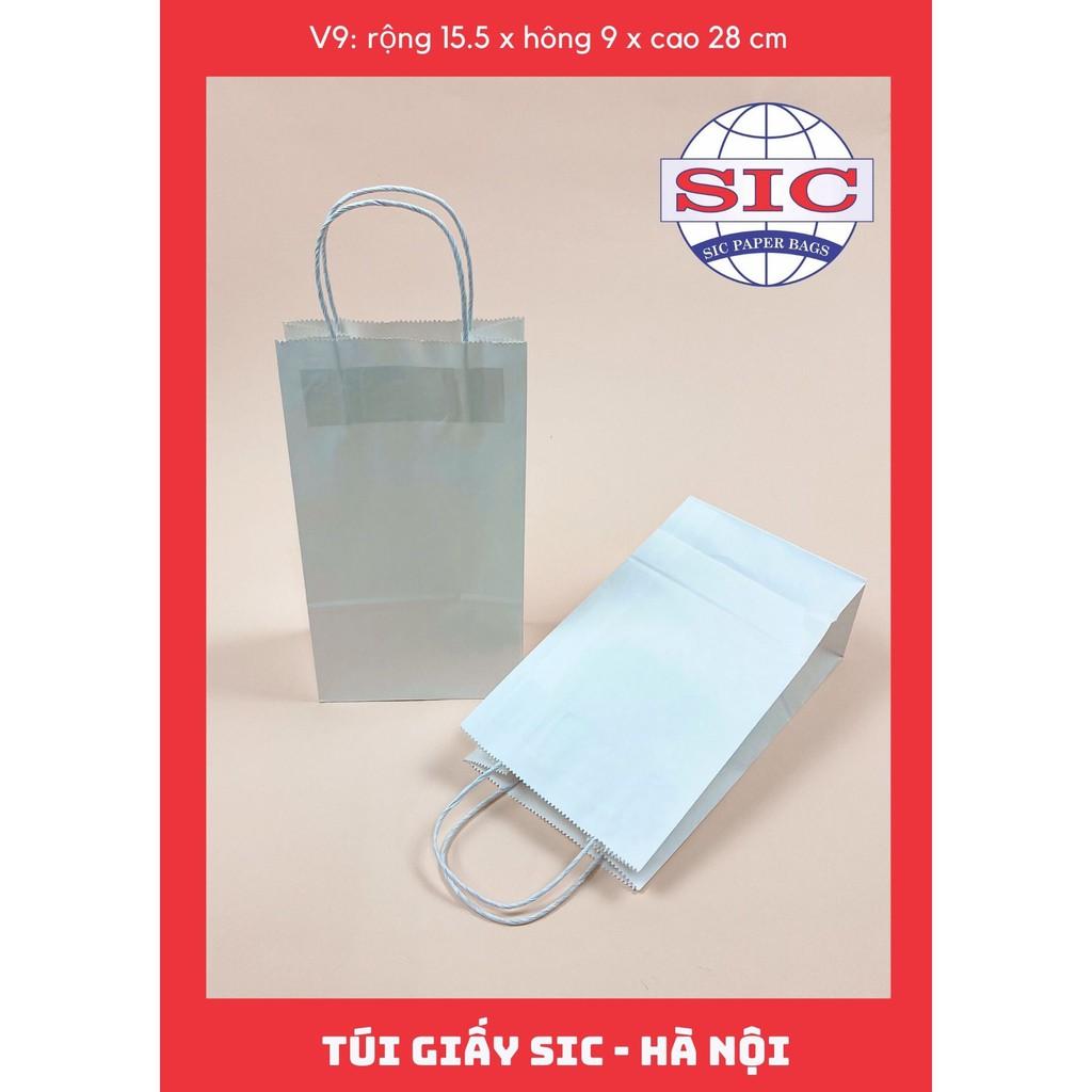 10 CHIẾC TÚI GIẤY KRAFT V9: 15.5x9x28 CÓ QUAI ( ẢNH THẬT)