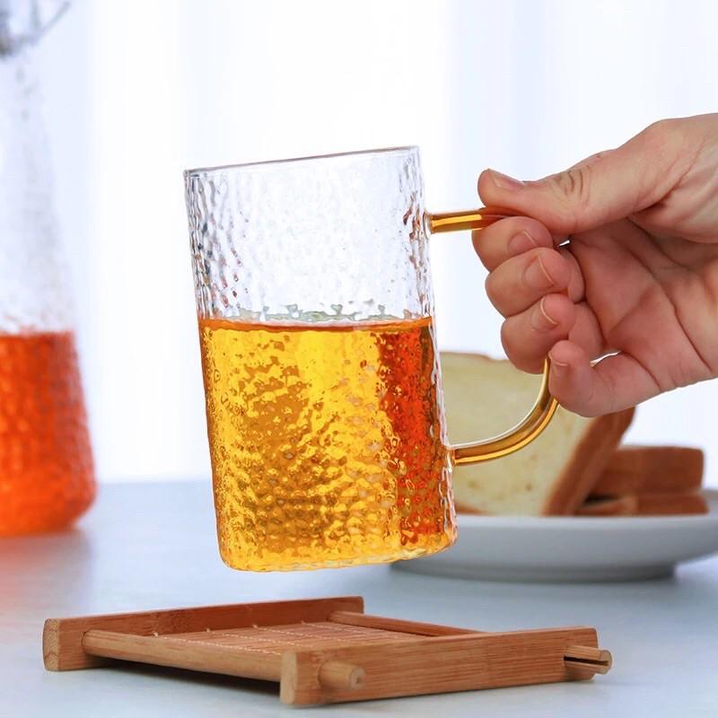 Bình nước nước sần đáy vuông chịu nhiệt cao cấp