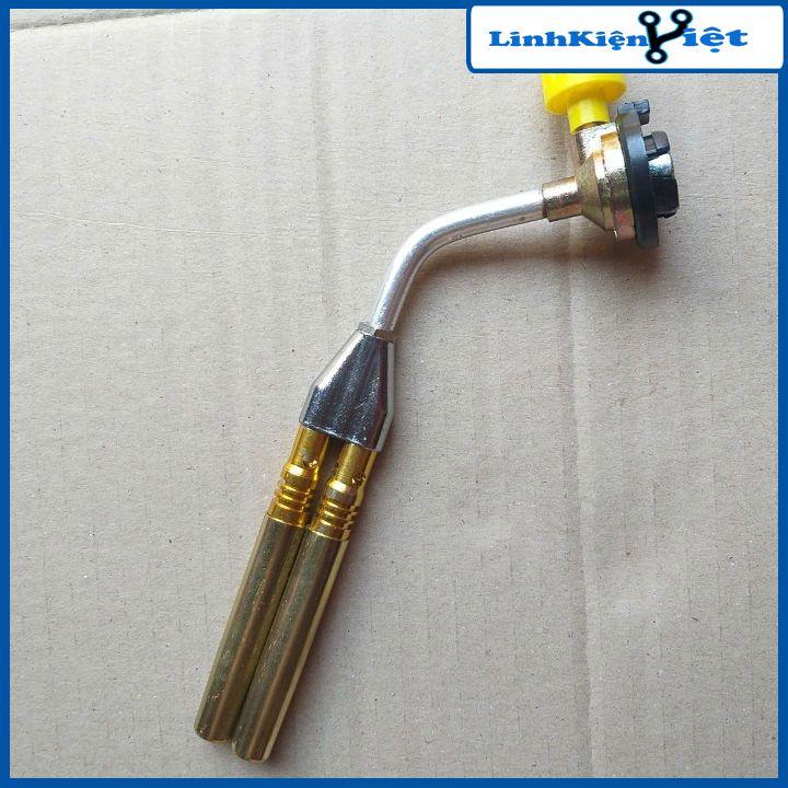 Đèn khò gas đôi đầu khò gas mini điều chỉnh lửa to nhỏ