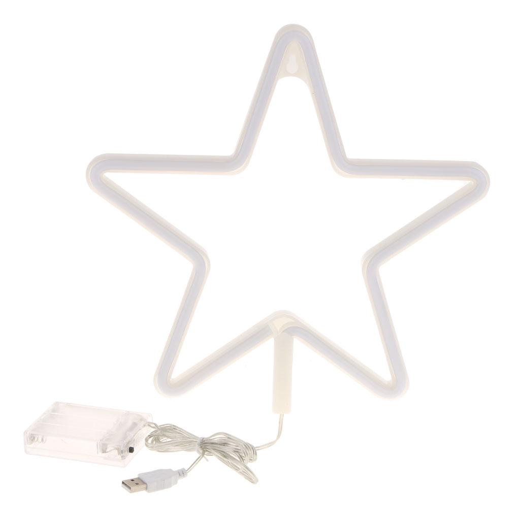 LED Night Light Bedside Table Lamp Bedroom Wall Decor Warm White Star