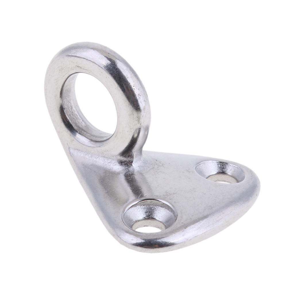 Heavy Duty Stainless Steel Hook Ring Eye Plate Cable Rope Chain Boat