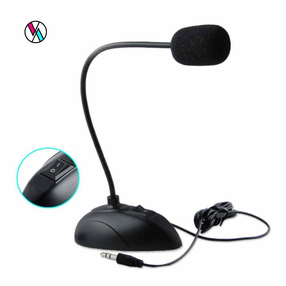 Micro để bàn có dây và đế dành cho điện thoại máy tính