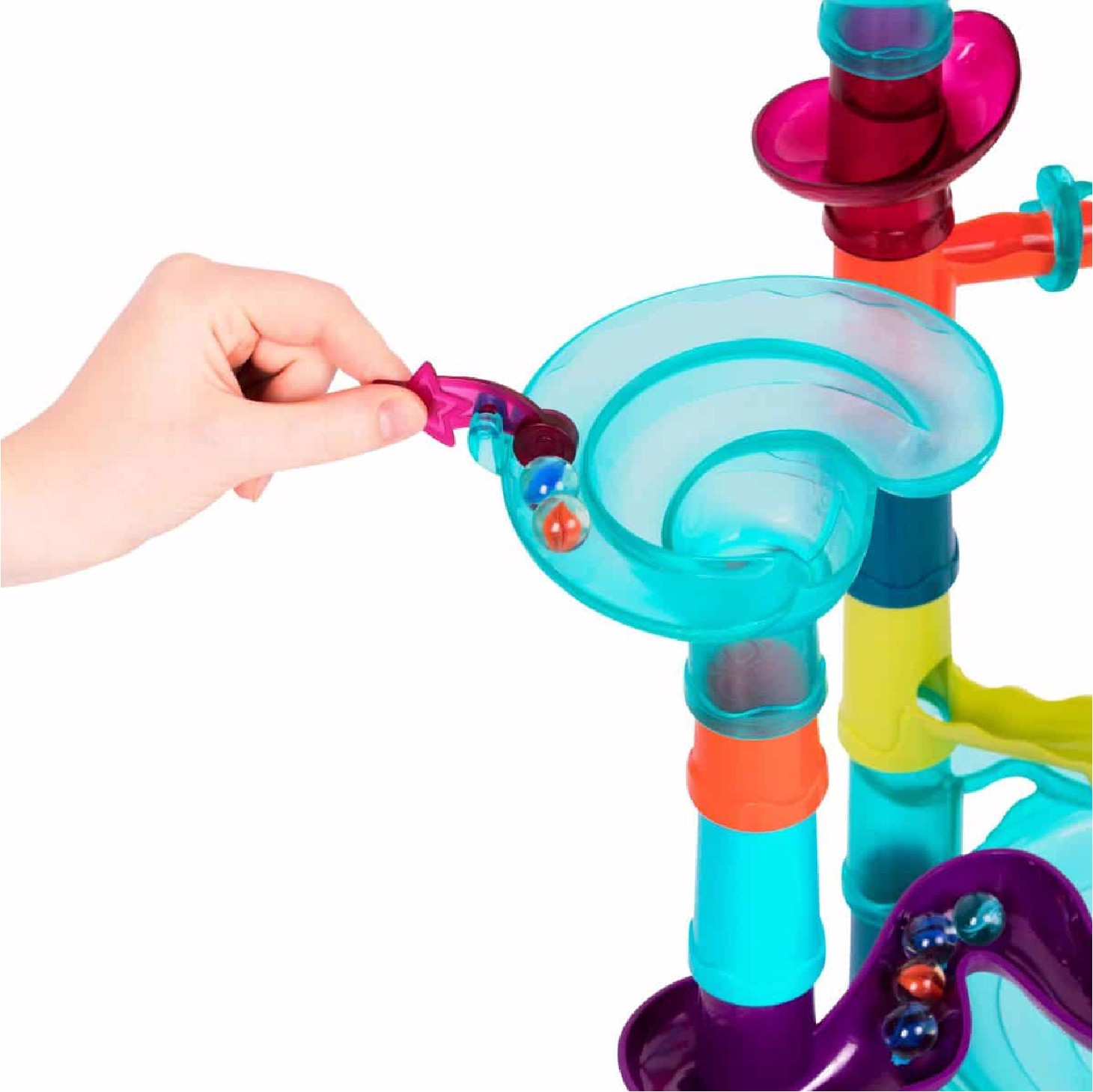 Đồ chơi STEM lắp ráp thả bi lăn Marble Run vui nhộn B.toys - Battat giúp phát triển khả năng sáng tạo, suy luận