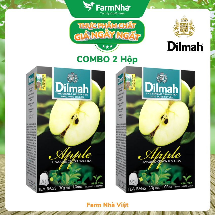 Trà Dilmah Apple Hương Táo túi lọc 20 túi x 1.5g 30g - Tinh hoa trà Sri Lanka