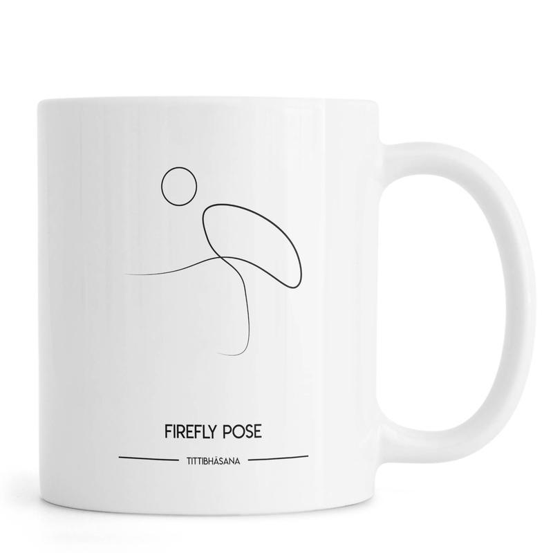 Ly Cốc Sứ Cao Cấp hình Yoga Cards - Firefly Pose