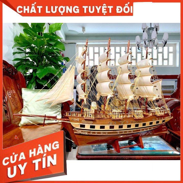Mô hình tàu thuyền gỗ trang trí Tàu chở hàng FRANCE của Pháp - Thân tàu dài 77cm - Gỗ Còng
