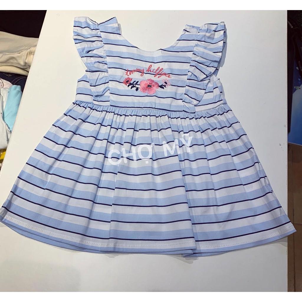 Áo váy  kẻ thêu hoa