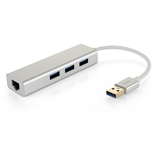 Hub USB 2.0 3 cổng + 1 cổng LAN 100Mbps Cabos chính hãng