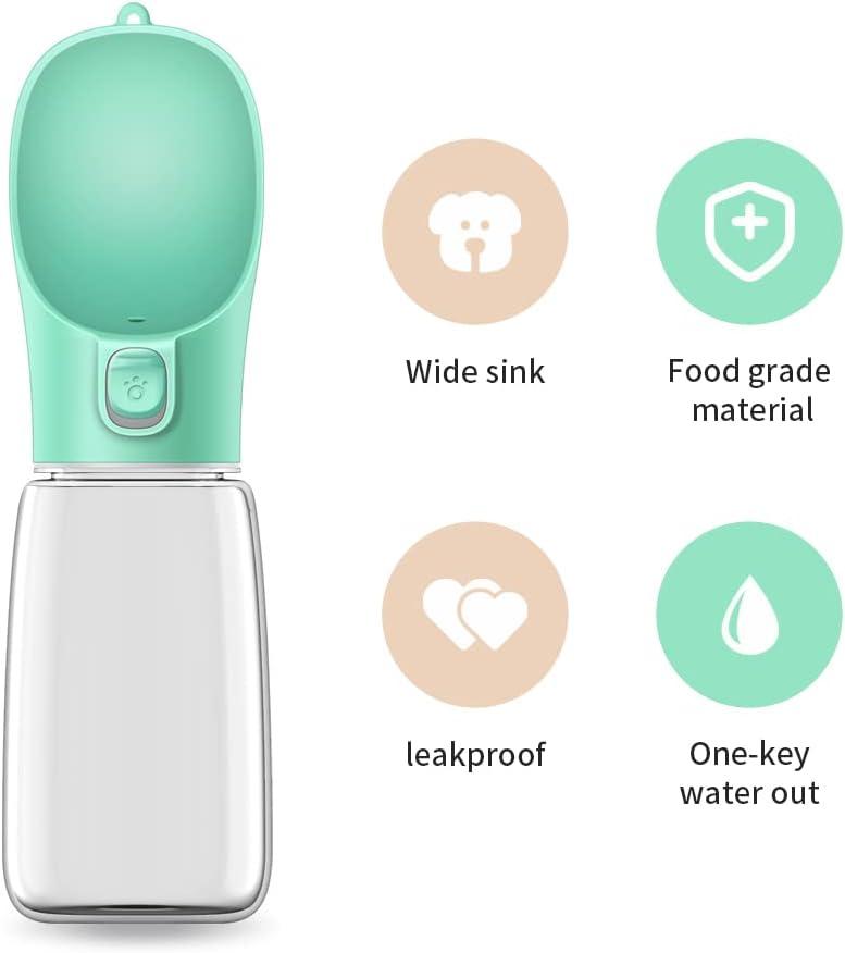 Bình Nước Di Động Cho Chó, Bình Nước Du Lịch Kháng Khuẩn Cấp Thực Phẩm 550Ml Cho Chó Và Mèo, Nước Uống Cho Thú Cưng Ngoài Trời