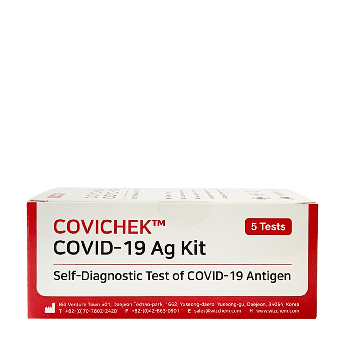 Dụng cụ xét nghiệm nhanh COVID-19 COVICHEK COVID-19 Ag Kit (Hộp 5 bộ kit)