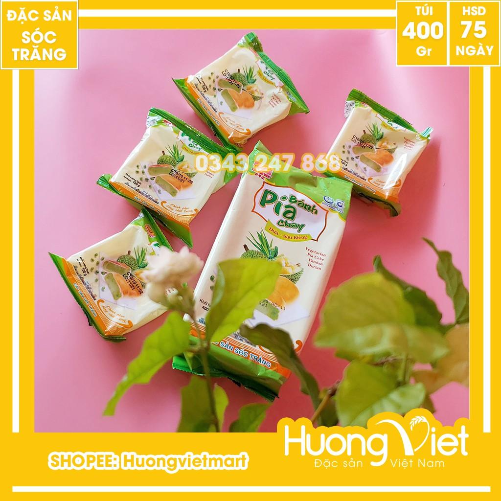 Bánh pía CHAY DỨA sầu riêng Tân Huê Viên 400g, bánh pía không trứng Tân Huê Viên Sóc Trăng 