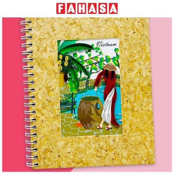 Sổ Lò Xo Giấy Craft Xoắn - Không Dòng Kẻ - 14.5 x 18.2 cm - TMC - Mẫu 8