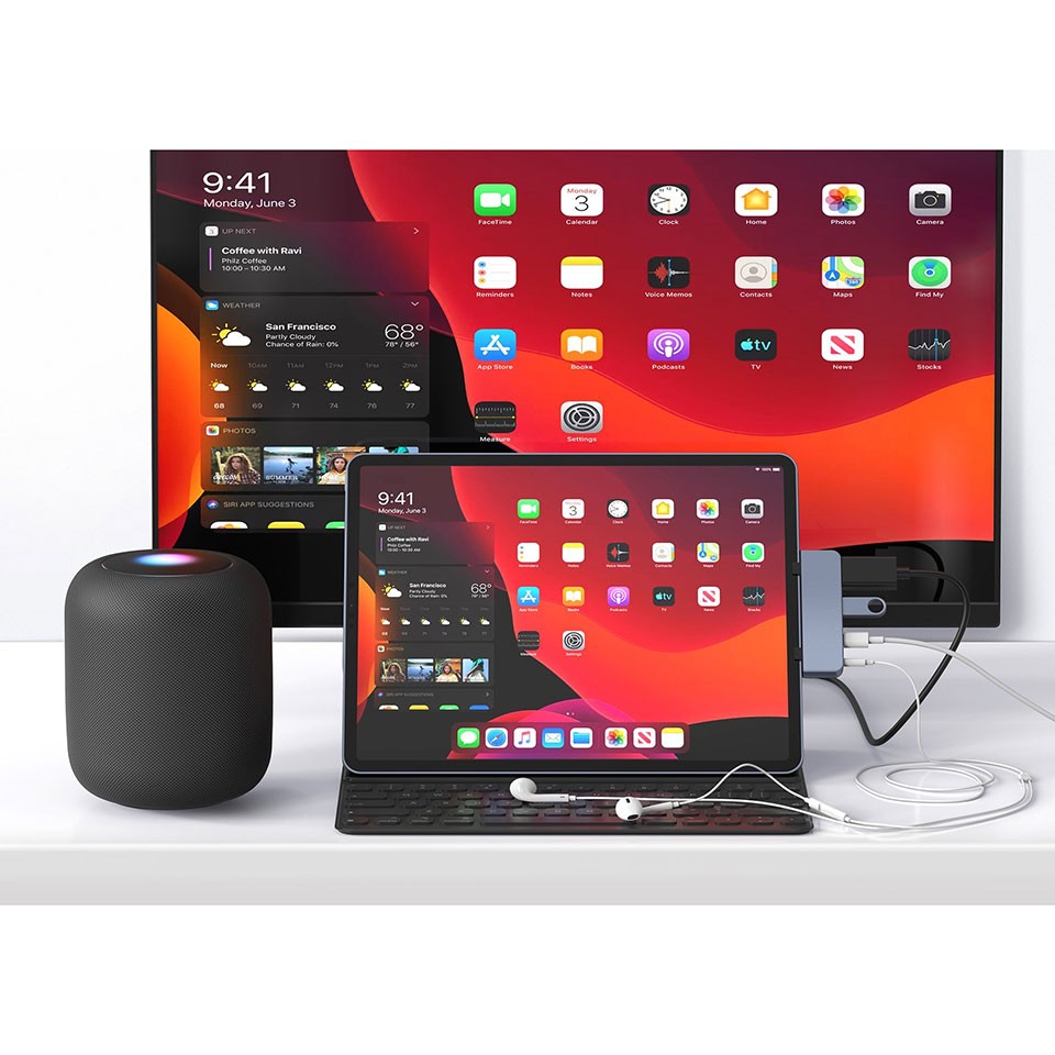 Cổng chuyển chuyên dụng Hyper HyperDrive iPad 4-in-1 USB-C Hub - - Hàng chính hãng