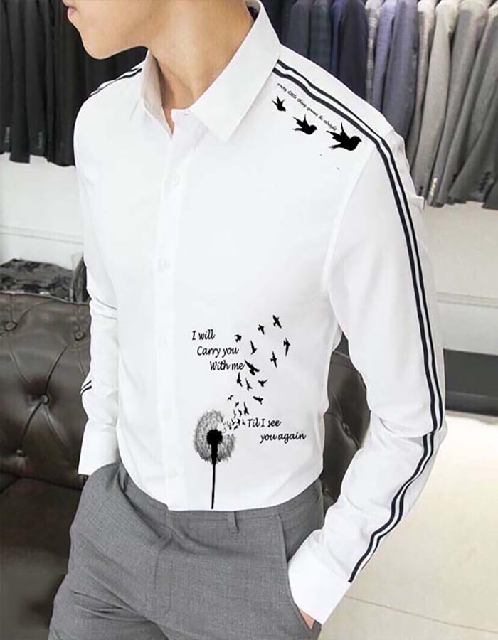 Áo Sơ Mi Nam Họa Tiết Hoạt Hình