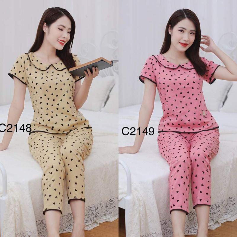 Quần áo đồ bộ hoạ tiết tim phối ren
