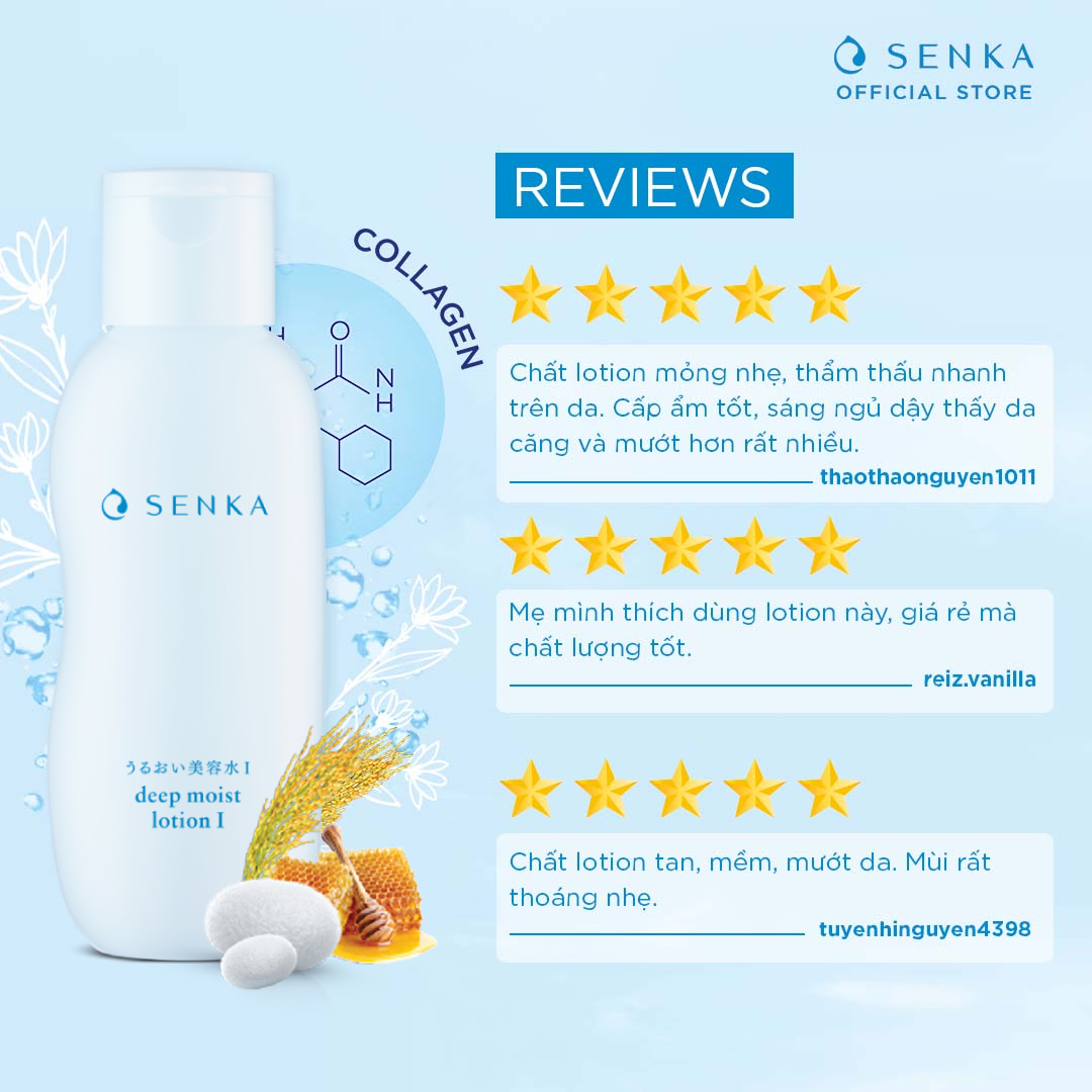 Nước Dưỡng Trắng & Làm mềm da Không Cồn SENKA AQUA BRIGHT LOTION 200ml