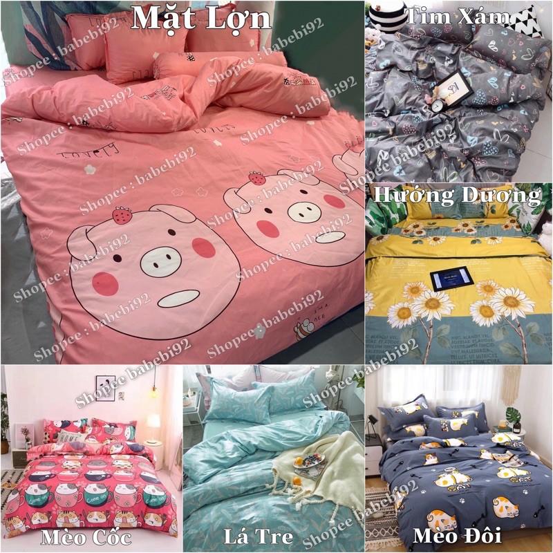 Bộ 5 Món Vỏ Chăn Ga Gối Coton poly nhiều mẫu