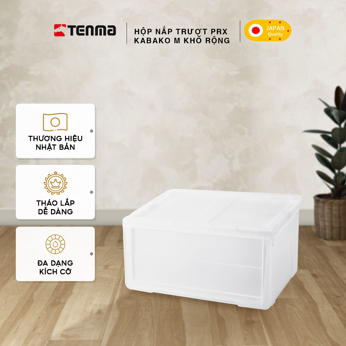Hộp Nhựa Nắp Trượt Đa Năng TENMA, PRX Kabako M Khổ Rộng