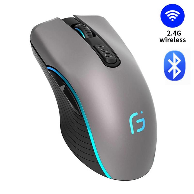 Sạc Máy Tính X9 Hai Chế Độ Bluetooth 4.0 + 2.4Ghz Không Dây Mause Quang Học 2400DPI Chơi Game Cho Máy Tính Laptop